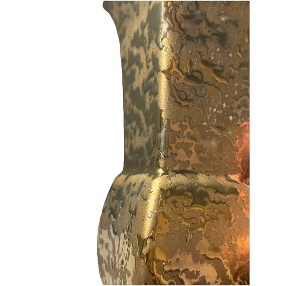 24 KT Gold 9” Tall Weeping Vase Made In USA Elegant Home Decor Entry Way Gift - Picture 9 of 13